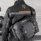 motorbike rider wearing Kriega US20 Drypack with shoulder strap